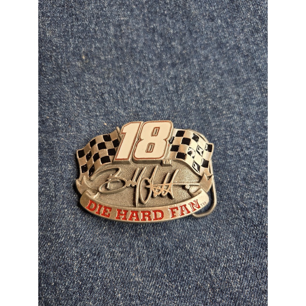 Vintage NASCAR Bobby Scott #18 Pewter Belt Buckle - Redline